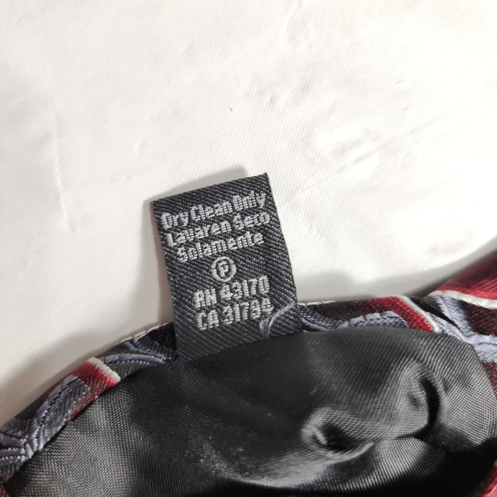 Crazy Horse Mens 100% Silk Tie Burgundy / Gray /‎ Black